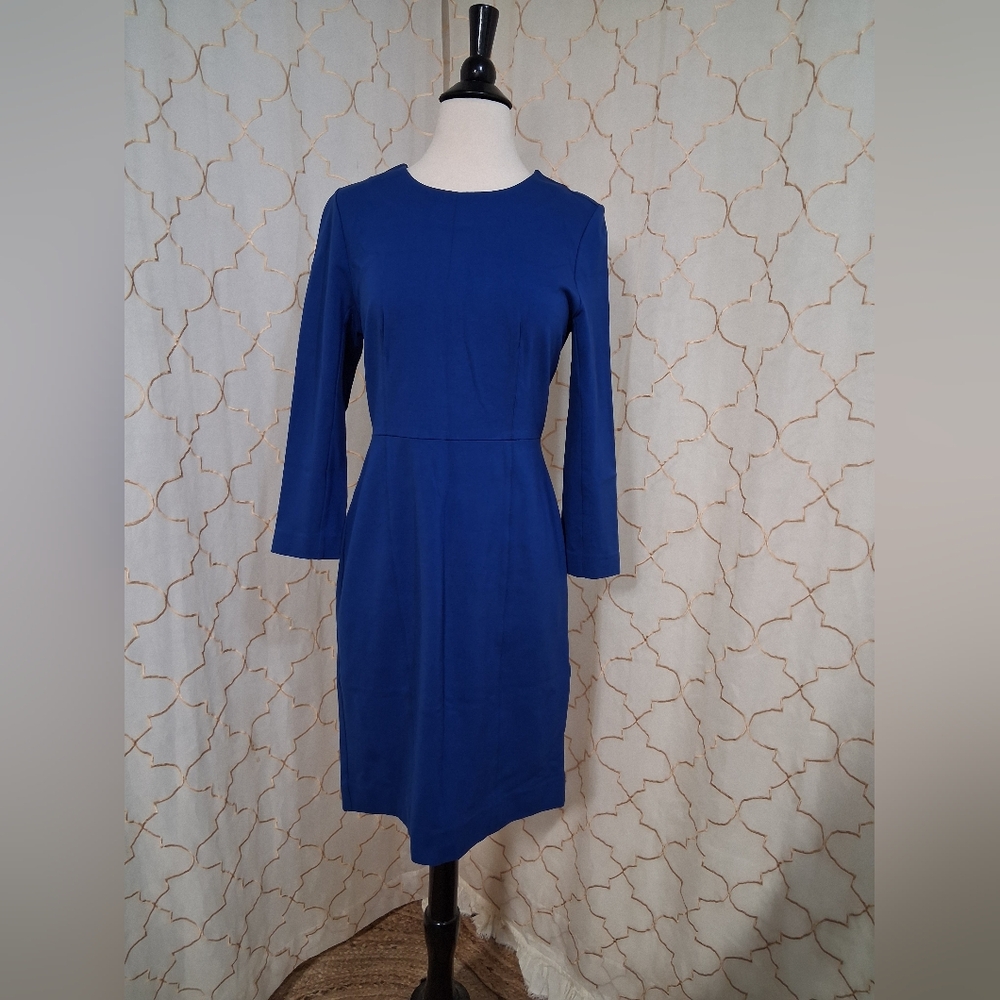 J. Crew Classic Blue Long Sleeve Dress